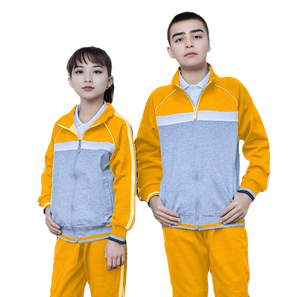 100 juegos personalizados para niñas niños hombres mujeres niños algodón deporte Sudadera con capucha Polo chándales uniformes para la escuela fabricantes al por mayor - Product Image 1