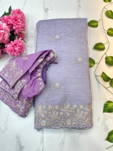 Amazing Crush Avec Fil Broderie Saree Femme Mode Achats En Ligne Fabricant Et Fournisseur De Surat Au Taux Le Plus Bas - Product Image 4