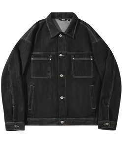 Chaqueta vaquera Jeans Settracksuit de dos piezas Otoño Slim Fit Conjuntos a juego Casual Streetwear Trajes Lavado con ácido - Product Image 3