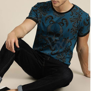 Camiseta de algodón 100% de calidad superior superventas para hombre, camiseta de sublimación de Color sólido con estampado de ajuste holgado al por mayor - Product Image 5