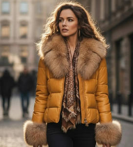 Chaqueta Acolchada con Burbujas, Tejido de Algodón, con Logotipo Personalizado, Cortavientos, con Cierre, para Mujer, Talla Grande, Bloques de Color - Product Image 3