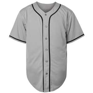 Camiseta de Béisbol, Último Diseño, Venta al Por Mayor, Lisa, a la Moda, 100% Poliéster, Transpirable, Manga Corta, Precio Bajo para Hombre - Product Image 3