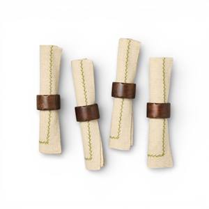 Anillos de Servilleta Rústicos de Madera Natural con Forma Redonda y Gruesa para una Decoración de Mesa de Comedor Clásica y Única - Product Image 4