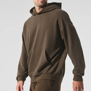 Sweat à capuche unisexe surdimensionné en molleton technique de haute qualité, délavé à l'acide, personnalisable, pour streetwear d'hiver, coupe ample - Product Image 3