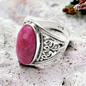 Anillo de piedras preciosas RUBÍ de diseño único, regalo para mujeres y niñas, joyería de plata de ley 925, precio al por mayor, fabricante de anillos de plata - Product Image 2