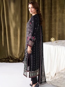 Ropa de invierno de alta calidad para mujer Salwar Kameez estilo pakistaní 100% vestido de seda traje de mujer de India y Pakistán - Product Image 2