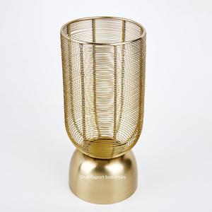 Latest Decorative Metal <b>Wire</b> <b>Flower</b> Vase for Event Party Wedding Decoration Gold Finished Tabletop <b>Flower</b> Vases - Product Image 5