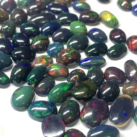 Opale d'Éthiopie noire naturelle de qualité supérieure AAAAA, certifiée IGI, en vrac, pour la vente en gros, cabochon Rida Creations RC B-Opal