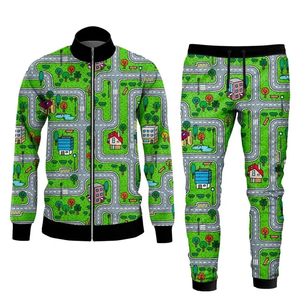 Chándal con estampado gráfico para hombre, venta al por mayor, diseño personalizado, sublimación, gimnasio, conjunto de Fitness, chándales de algodón cómodos de ajuste Regular - Product Image 6