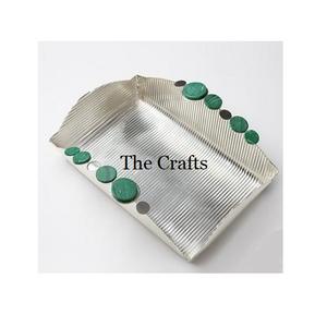 ถาดเสิร์ฟขนมรูปทรงหกเหลี่ยมถาดเสิร์ฟขนมอลูมิเนียมสีเงิน - Product Image 4