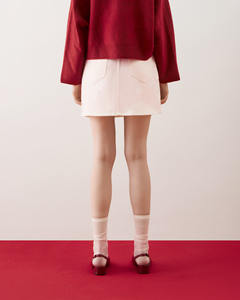 Jupe mi-longue en jean décontractée pour femme de haute qualité, taille naturelle, anti-froissement, séchage rapide, design par Routine, toutes saisons - Product Image 2