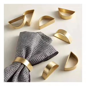 Servilleteros de metal exclusivos para Decoración de mesa perfectos para bodas, banquetes y fiestas de cumpleaños. Anillos elegantes disponibles - Product Image 6