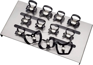 Juego de 12 Pinzas Ergonómicas Manuales para Dique de Goma Dental, de Acero Inoxidable Recubierto en Color Negro, Clips de Aislamiento Endodóntico - Product Image 5