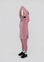 Ensemble de vêtements de sport décontractés islamiques modestes grande taille pour femmes, ensemble deux pièces avec sweat à capuche et leggings, vêtements de sport pour la course à pied, le yoga, séchage rapide, léger