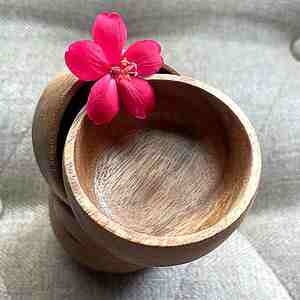 Cuenco decorativo hecho en La India más vendido, madera de mango de nogal, boda hecha a medida con alta calidad - Product Image 1