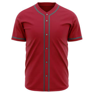 Impresión por sublimación Mejor proveedor Jersey de béisbol ligero Cantidad a granel Tela hecha Jersey de béisbol - Product Image 1