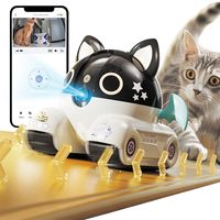 Caméra pour animaux de compagnie de luxe au design mignon, amovible, 1080P HD WiFi, moniteur pour chien avec contrôle par application