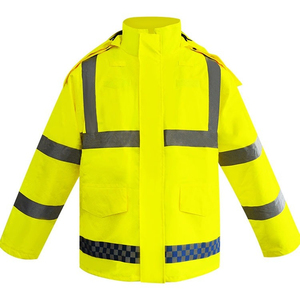 Chaqueta reflectante de seguridad de alta visibilidad con logotipo personalizado, impermeable, manga larga, ropa de trabajo de alta visibilidad - Product Image 6