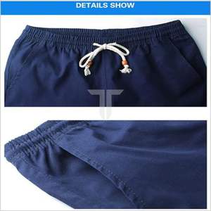 Shorts de sport décontractés pour hommes, style urbain, en polyester/coton de haute qualité, confortables, avec cordon de serrage élastique à la taille, poches, respirants - Product Image 5