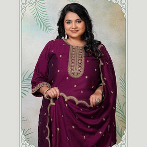 ชุดคุर्ติผ้าไหมวิชิตรารุ่น Best Neeta Creation ทรงหลวม พร้อมกางเกงและผ้าคลุมไหล่ คุณภาพพรีเมียม แบบกลับด้านได้ เหมาะสำหรับใส่ทำงาน ใส่ไปงานปาร์ตี้ สไตล์อินเดีย - Product Image 1