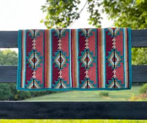 Couverture de selle occidentale durable en polycoton, équipement de course de baril confortable pour les courses de chevaux, longues séances d'équitation - Product Image 2