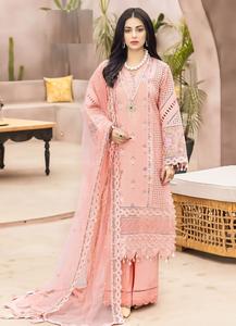 Imprimé original en pur coton avec une lourde auto-broderie avec fond de pelouse avec Tappy Silk Cotton Dupatta collection pakistanaise - Product Image 4