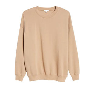 Sudadera de Manga Larga para Mujer de Alta Calidad, Bordada, de Algodón Liso, Diseño Casual Coreano con Logotipo Frontal, Sostenible para Invierno - Product Image 1