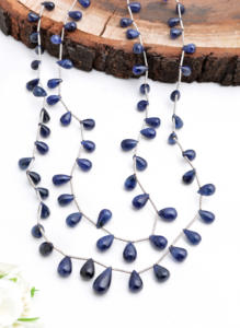 อิโอไลต์ทรงลูกแพร์ 24 นิ้ว ธรรมชาติ สำหรับทำเครื่องประดับอัญมณี สร้อยคอ - Product Image 2