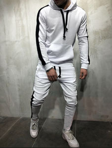 Luxueux hommes hiver décontracté solide léger 100% coton écologique survêtements Patch survêtement en détresse lavage à l'acide Applique - Product Image 6