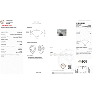 Bague en diamant cultivé en laboratoire, 2,05 carats, forme poire, marque Avery - Product Image 4