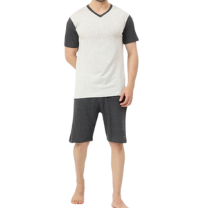 Premium Mens pijamas algodón cómodo transpirable dos piezas ropa de dormir al por mayor OEM proveedor de fábrica - Product Image 3