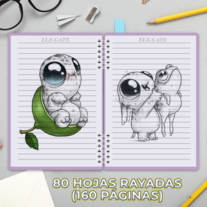 Quaderno a Righe da 80 Pagine con Copertina Laminata in PP Resistente e Rilegatura a Spirale Metallica - Product Image 6