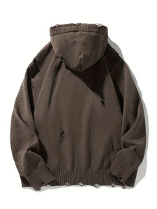 Venta al por mayor de productos populares logotipo personalizado Sudadera con capucha de lana hombres peso pesado liso grueso Sudadera con capucha de lana personalizada básica, mezcla de algodón - Product Image 4