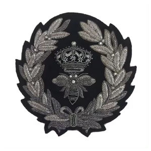 Wholesale Best Selling High Quality OEM New Style Embroidery <b>Badges</b> Beads Custom Made Hand Embroidered Bullion Sew-On Decoration - Product Image 5