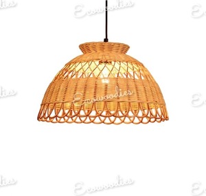 Lámpara de techo de mimbre de bambú de simplicidad moderna iluminación interior para restaurante decoración de Hotel colgante creativo para sala de estar dormitorio - Product Image 3