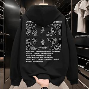 Automne hiver hommes sweats à capuche en coton américain sweat à capuche imprimé pour les étudiants adolescents haute qualité hommes décontracté Streetwear nouveau - Product Image 3