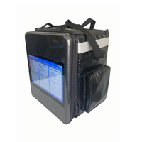 Mochila Publicitaria Digital con Pantalla LCD de 18.5 Pulgadas para Reparto de Comida al Aire Libre