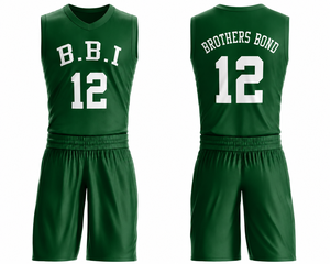 Conjunto de Uniforme de Baloncesto B.B.I Verde sin Mangas con Cuello en V, 12 Brothers Bond, Secado Rápido, Poliéster, Unisex para Adultos - Product Image 2