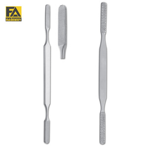 FOMAN RASP Dentelures fines et grossières à double extrémité Lames convexes et plates à 4 faces en acier inoxydable Approuvé CE & ISO - Product Image 1