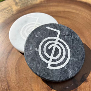 Sous-verres écologiques durables en marbre et bois, sous-verres en pierre naturelle polie pour usage quotidien, design moderne, promotionnels - Product Image 1