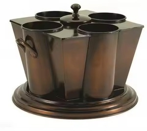 Seau à glace rond en métal pour bouteille unique Conception simple pour la maison Hôtel Restaurant Fête pour les mariages Carton emballé en aluminium - Product Image 5