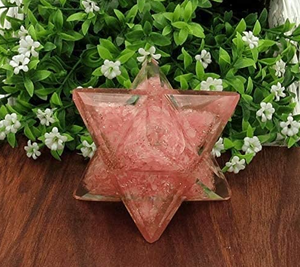 หินคริสตัลธรรมชาติโรสควอตซ์ดาว Merkaba ขนาดใหญ่ขายส่ง: หินคริสตัลบำบัด: โรสควอตซ์ดาว Meraka - Product Image 3