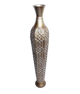 Venta al por mayor decoración del hogar plata en relieve decoración Metal planta floreros decoración del hogar jarrón de Metal recién llegado artículo fabuloso - Product Image 2