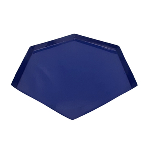 Luxury Hexagonal Shape Serving Plate for Restaurant <b>Table</b> Decor Hot Selling Kitchenware <b>Matt</b> Ocean Green Color Iron Metal - Product Image 6