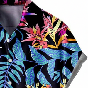 Chemise hawaïenne surdimensionnée personnalisée en coton, t-shirts de plage pour hommes, vacances, unisexe, imprimé intégral, boutonné, manches courtes - Product Image 5