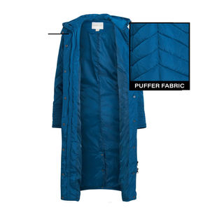 Chaqueta acolchada larga personalizada, abrigo térmico largo femenino, cadena de suministro OEM, red de distribución de ropa de invierno a medida - Product Image 2