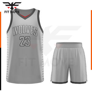 2022 nouvel ensemble de basket-ball en Polyester personnalisé porter des uniformes d'extérieur décontractés respirants à séchage rapide grande taille Option disponible - Product Image 2