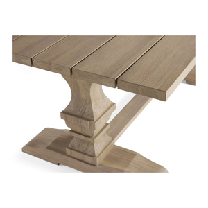 Table à manger extérieure en teck de qualité supérieure forme rectangulaire couleur naturelle pour table à manger de restaurant et de café - Product Image 4