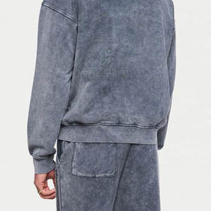 Chándal de lavado ácido Streetwear con aspecto moderno y forro interior suave, chándal de lavado ácido acogedor para hombres - Product Image 6