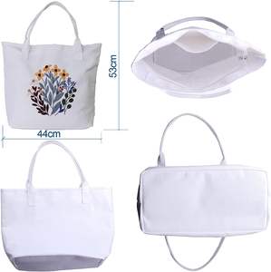 Sac fourre-tout en toile de coton biologique avec broderie personnalisée pour le bricolage, la publicité, cadeau Sacs fourre-tout 100% coton pour femmes OEM fabriqués au Vietnam - Product Image 3